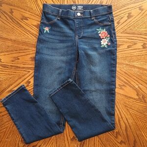 Wonder Nation Embroidered Blue Jeggings - Girls XL 14-16